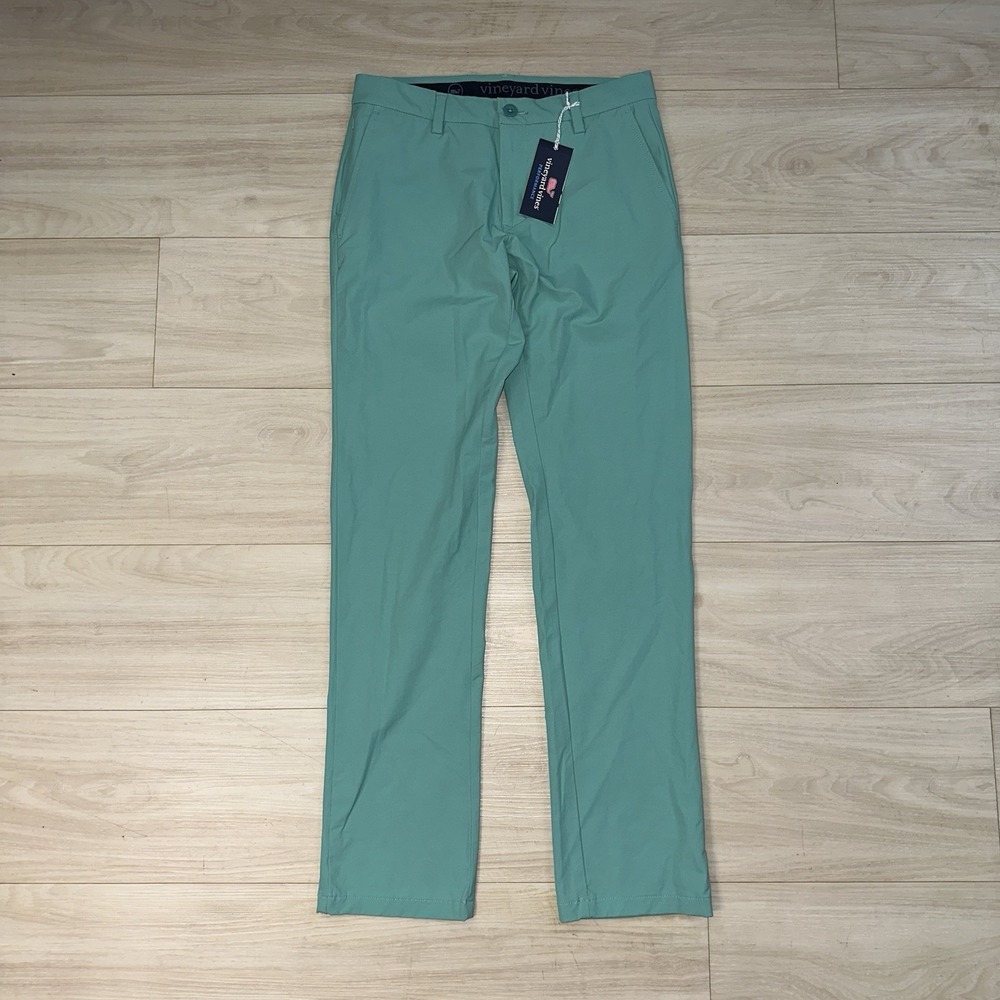 Vineyard Vines OTG Pants Men 28x32 Green On The Go Performance Chino Golf New